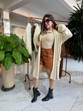 SHORT COURO COM CINTO