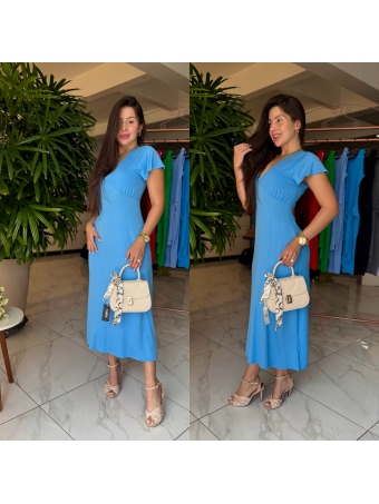 VESTIDO MIDI TEXTURE PREMIUM