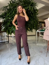 CALÇA MOM CAFÉ