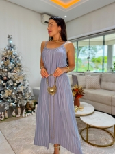 VESTIDO MIDI LISTRADO