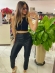 Calça PU peluciada