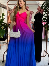VESTIDO PLISSADO MULTICOLORIDO