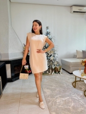 VESTIDO CURTO MANGAS MUSCLE
