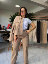 JAQUETA JEANS CAFÉ