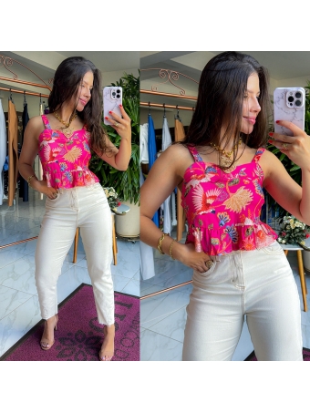 CROPPED FLORAL CHIC