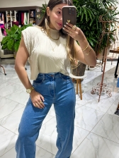 CROPPED MUSCLE CANELADO