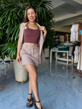 SHORT SAIA PIED POULE