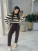 BLUSÃO TRICOT ZIG ZAG OVER QUENTINHO